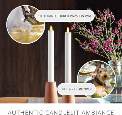 Luminara Energy Efficient Moving Flame Flameless LED Taper Candle, Melted Edge (Like New)