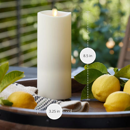 Luminara Realistic Artificial Moving Flame Pillar Candle, Battery Operated (Like New)