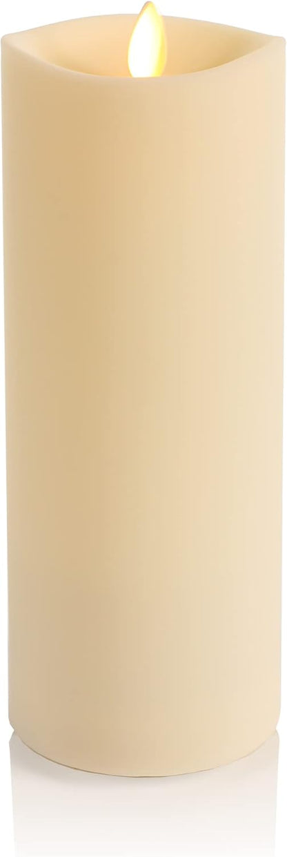 Luminara Realistic Artificial Moving Flame Pillar Candle, Battery Operated (Like New)