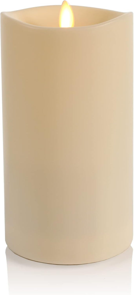 Luminara Waterproof Outdoor Flameless Melted Edge LED Candle, Battery Operated (Used)