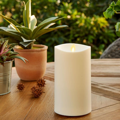 Luminara Outdoor Flameless Timer Moving Flame LED Candle, Battery Operated (Like New)