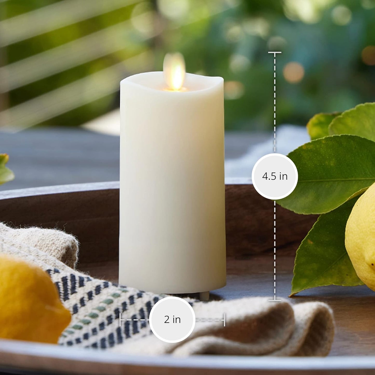 Luminara Flameless LED Moving Flame Pillar Candle for Outdoor & Indoor - 6 Watts (Like New)