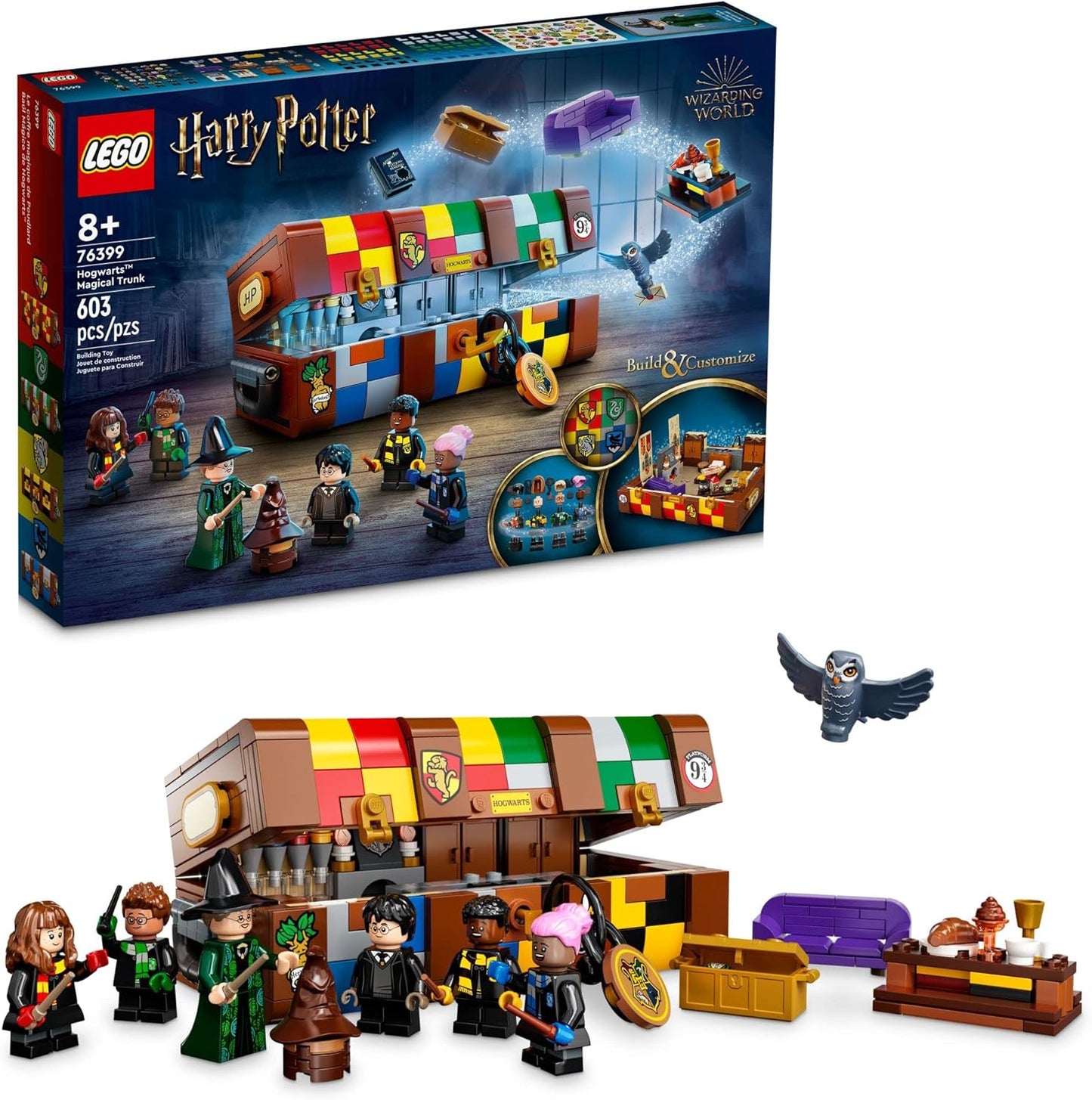 LEGO Harry Potter Hogwarts Magical Trunk Building Toy Idea for Kids - 603 Pieces (Like New)