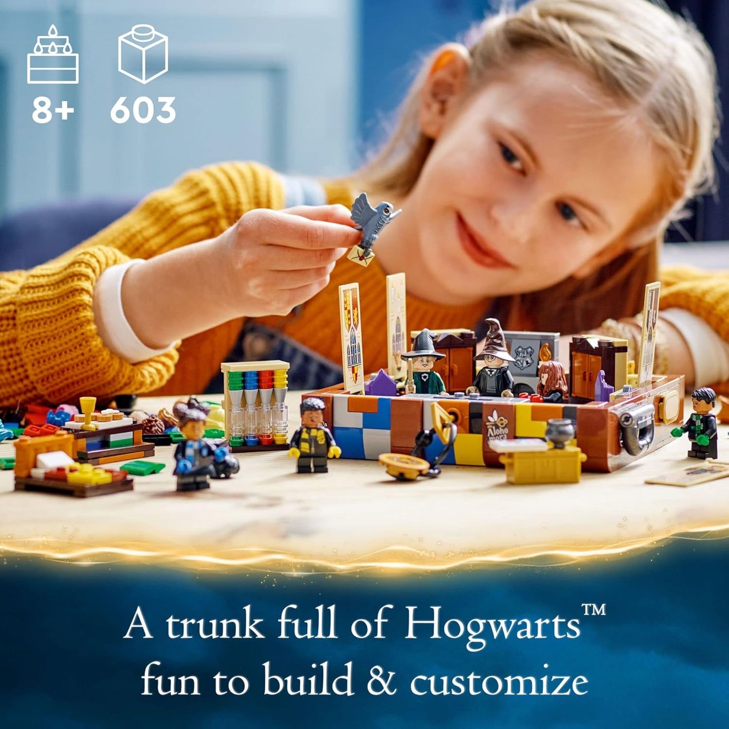 LEGO Harry Potter Hogwarts Magical Trunk Building Toy Idea for Kids - 603 Pieces (Like New)