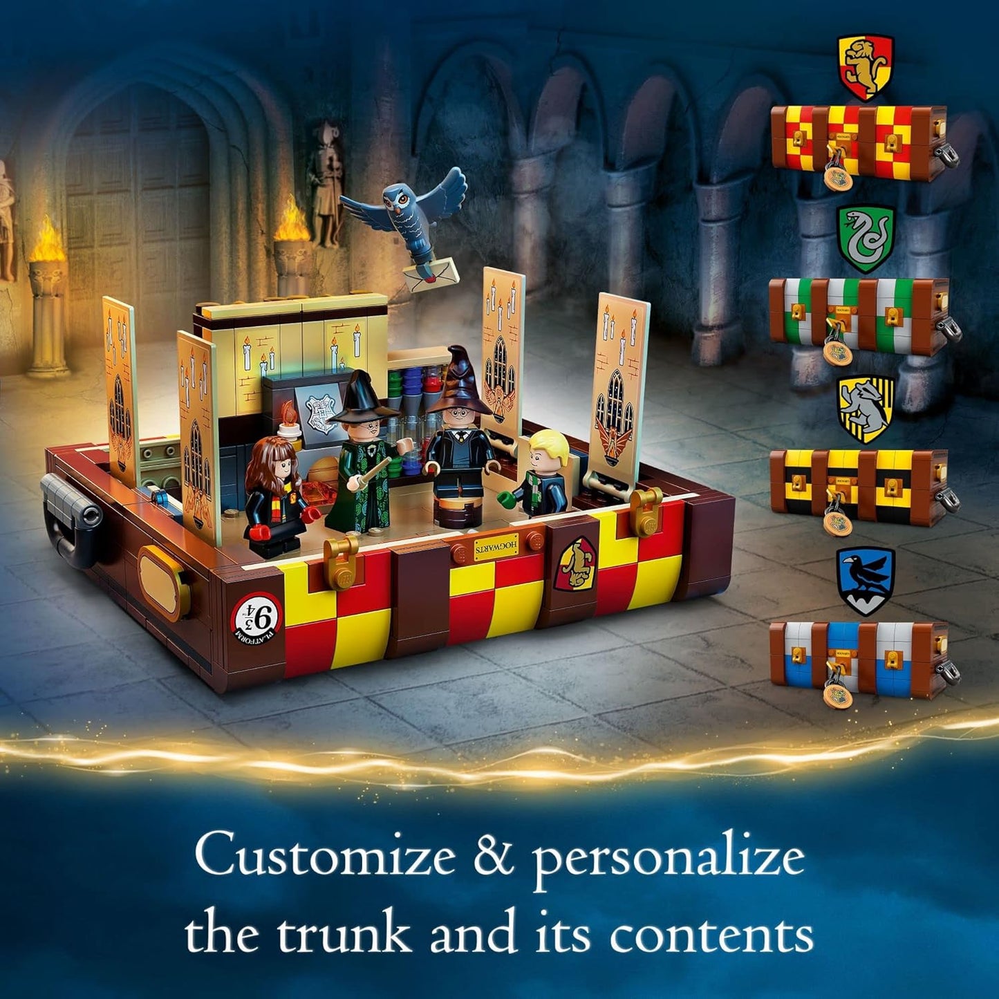 LEGO Harry Potter Hogwarts Magical Trunk Building Toy Idea for Kids - 603 Pieces (Like New)
