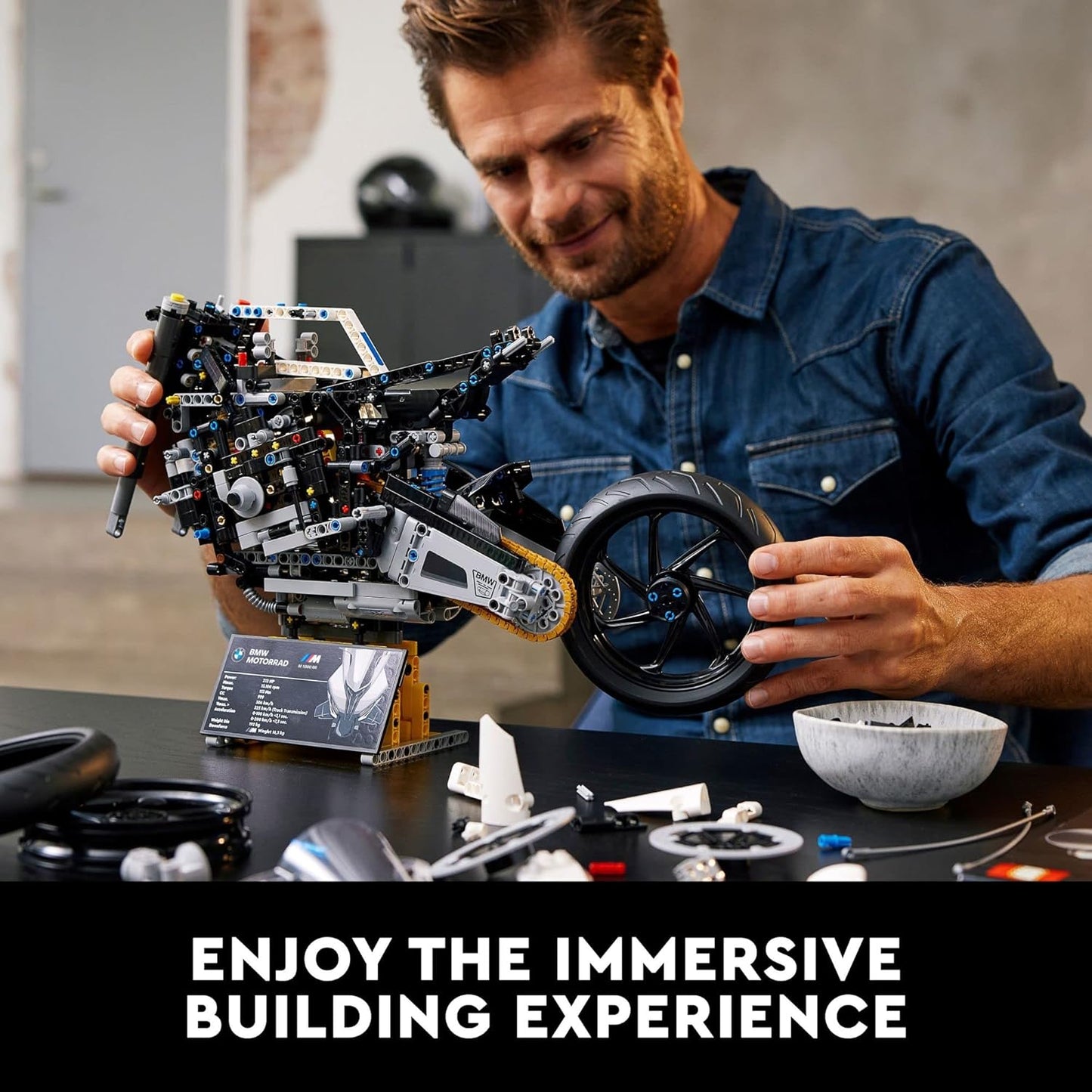 LEGO Technic BMW M 1000 RR 42130 Motorcycle Model Kit for Adults - Multicolor (Like New)