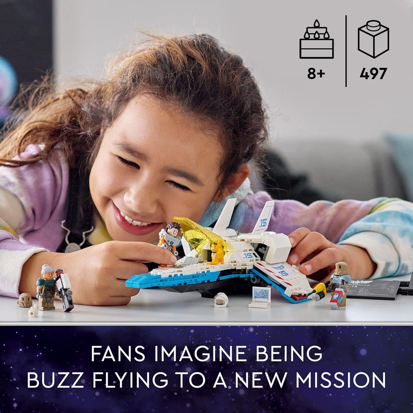 LEGO XL-15 Spaceship Pixar Lightyear Outer Space Toy w/ Buzz Minifigure, 497 Pcs (Like New)