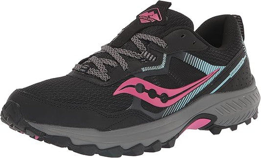 Saucony Excursion TR16 Trail Running Shoes For Women, Black/Fuchsia, 7.5 (Used, No Retail Box)