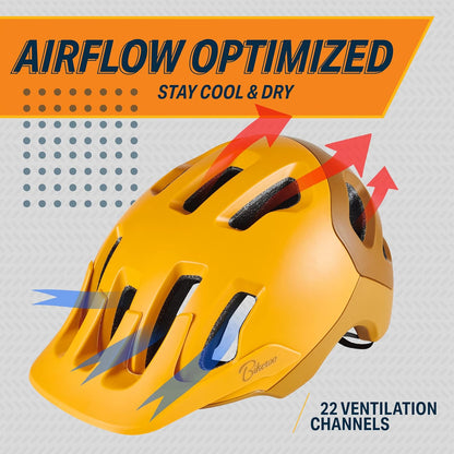 Bikeroo Visor MTB Road Mountain Sports Adult Bicycle Helmet w/ Safety Protection (Like New, Damaged Retail Box)