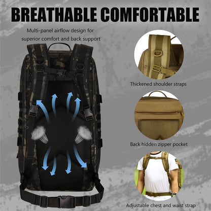 Protector Plus Waterproof Tactical Travel Backpack with 9-Pockets for Adult (Like New, No Retail Box)