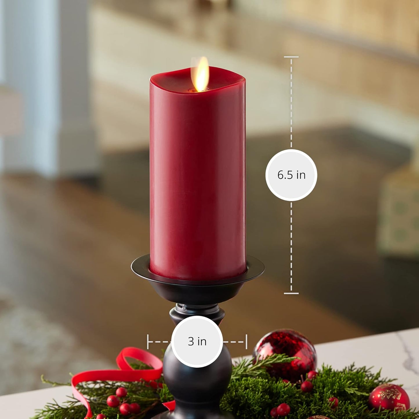 Luminara Flameless Flickering Battery Operated Indoor LED Candle for Decoration (Used)