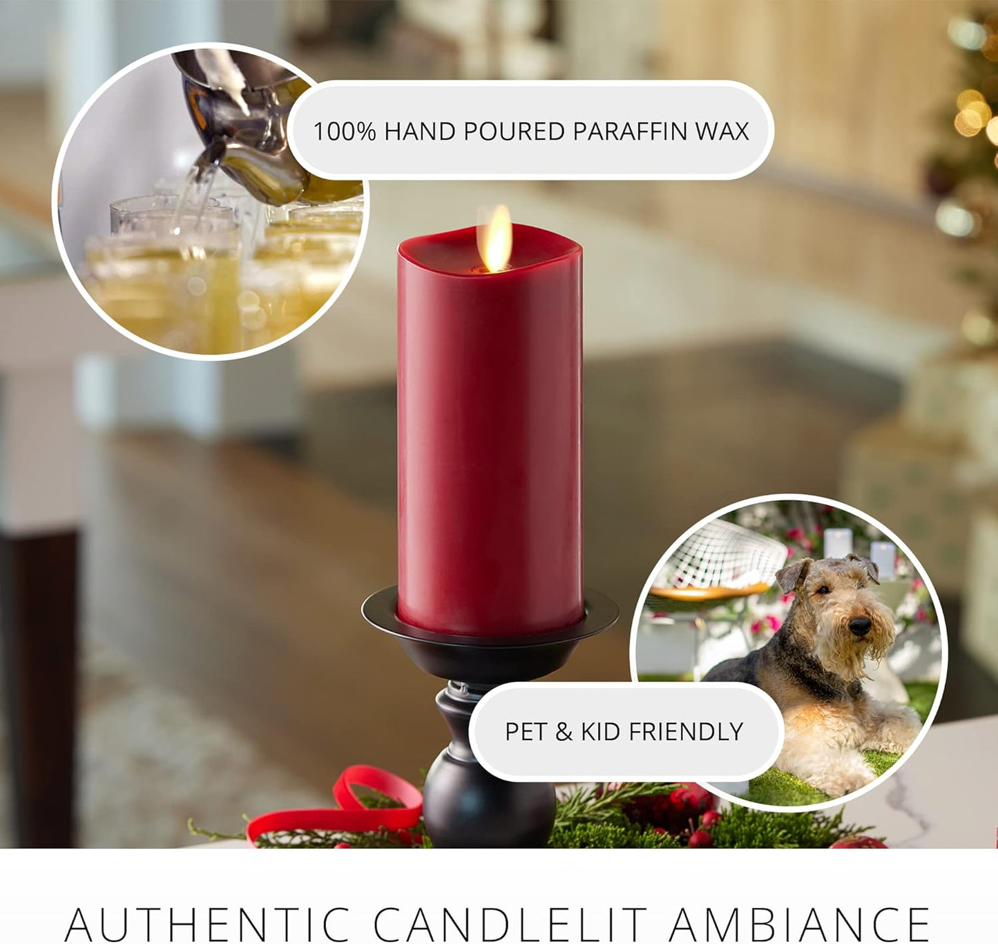 Luminara Flameless Flickering Battery Operated Indoor LED Candle for Decoration (Used)