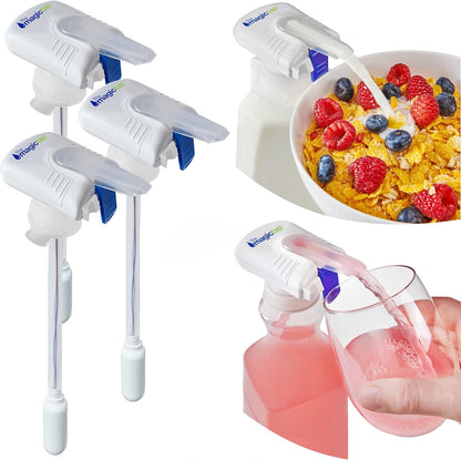 The Magic Tap MT07876 Automatic Drink Dispenser for Fridge, 3 Pack - White- (Used)