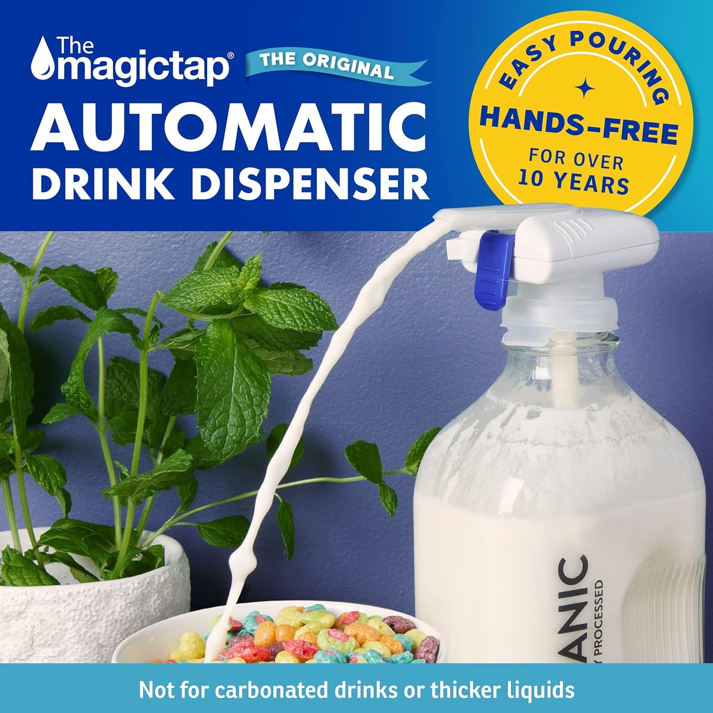 The Magic Tap MT07876 Automatic Drink Dispenser for Fridge, 3 Pack - White- (Used)