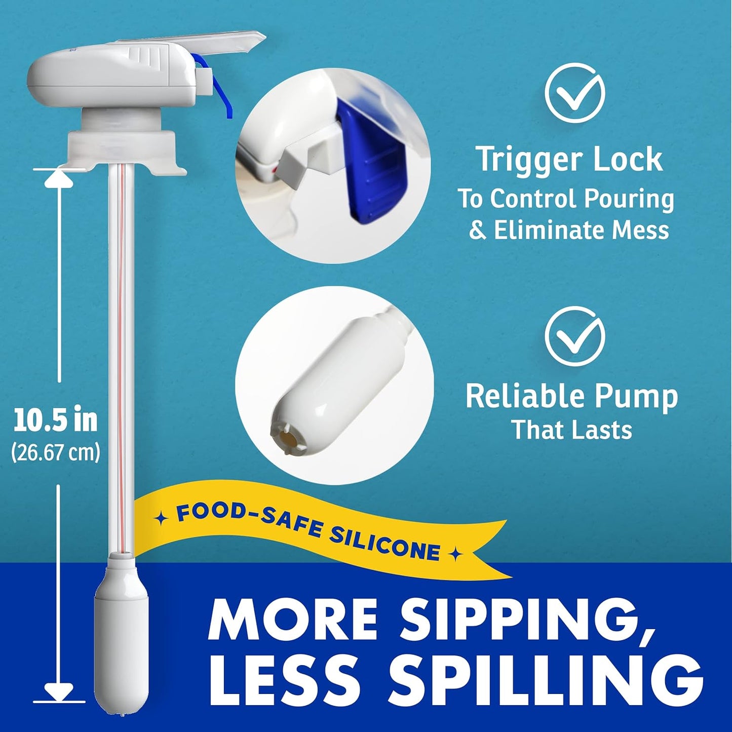 The Magic Tap MT07876 Automatic Drink Dispenser for Fridge, 3 Pack - White- (Used)