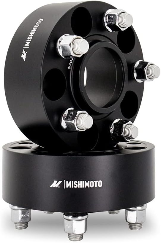 Mishimoto MMWS-001-500BK Aluminium Wheel Spacers, M14 X 1.5, 2-Inch Thick, Black (Used)