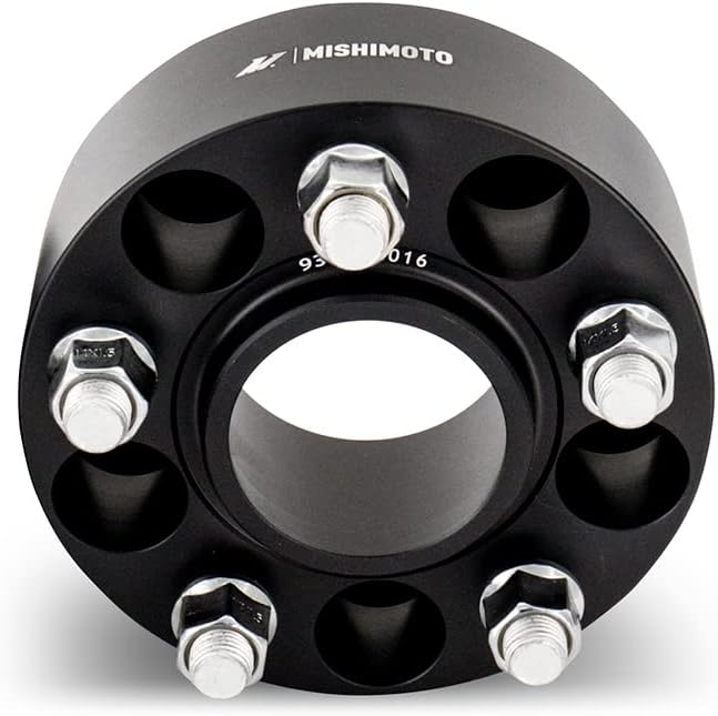 Mishimoto MMWS-001-500BK Aluminium Wheel Spacers, M14 X 1.5, 2-Inch Thick, Black (Used)