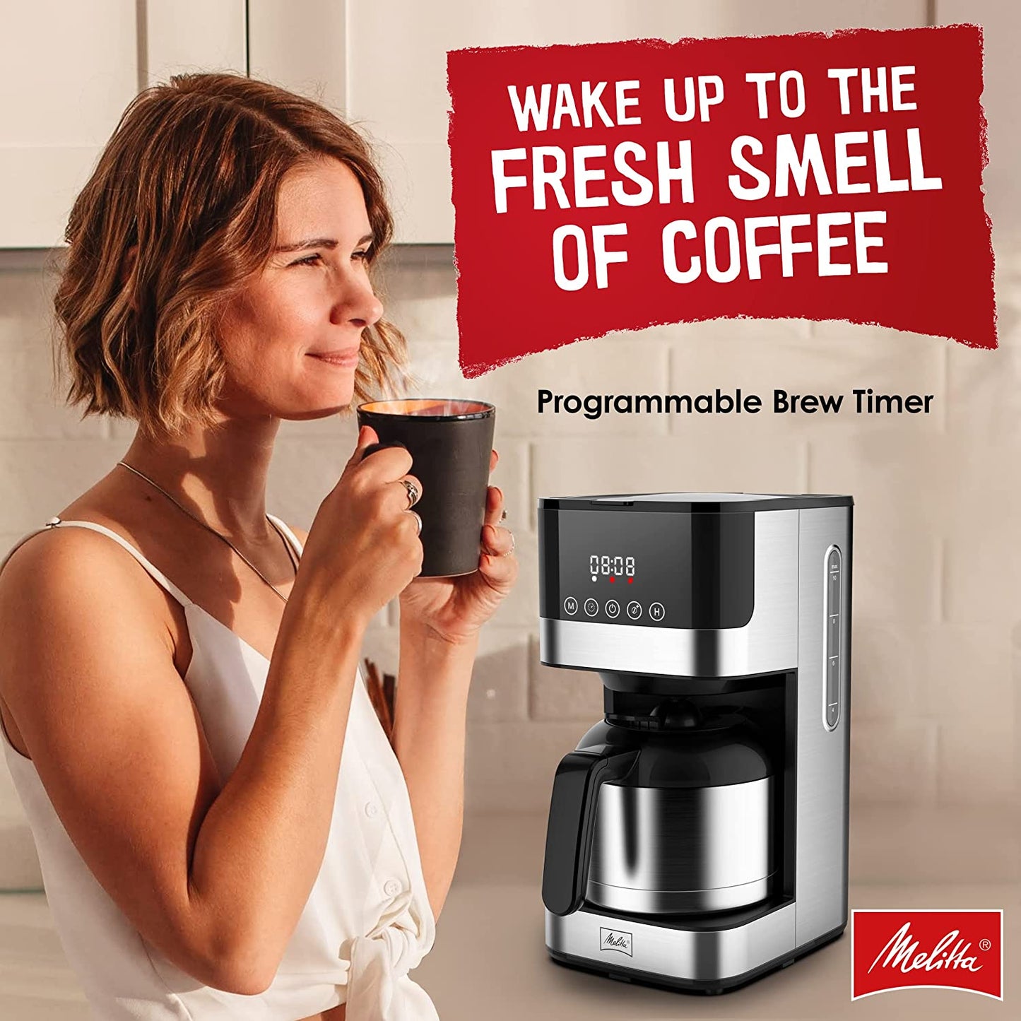 Melitta Aroma Tocco Thermal Drip Programmable Coffee Machine with 8Cup Capacity- (Used)