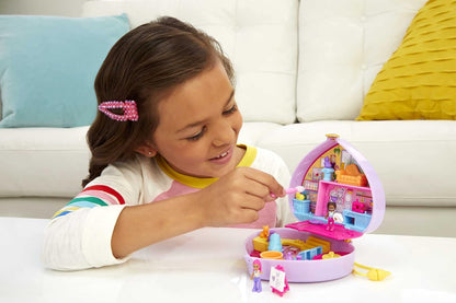 Polly Pocket Starring Shani Art Studio Mini Dolls Playset for Kid, Standard Size (Like New)