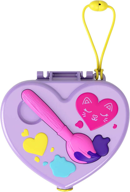 Polly Pocket Starring Shani Art Studio Mini Dolls Playset for Kid, Standard Size (Like New)