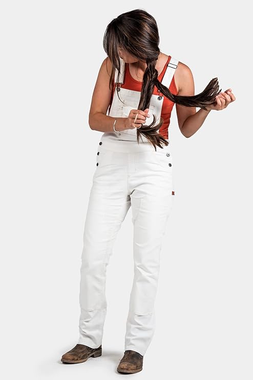 Dovetail Workwear Freshley Overalls for Women, Painter's White, Size 10 Long (Used)