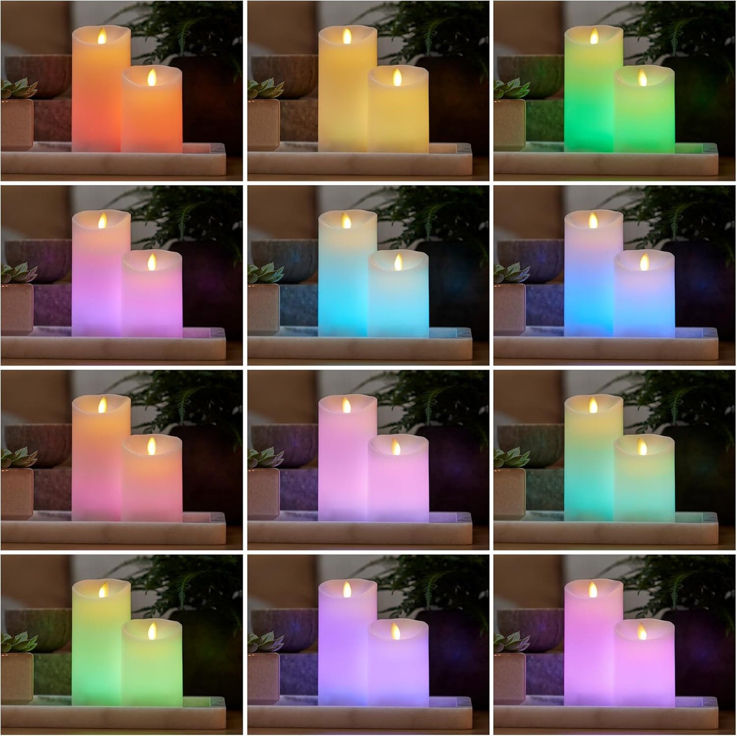 Luminara Paraffin Wax Flameless Changing LED Candle for Indoor, Battery Operated (Like New)