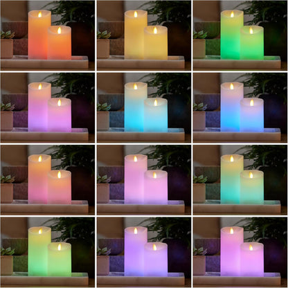 Luminara Paraffin Wax Flameless Changing LED Candle for Indoor, Battery Operated (Like New)