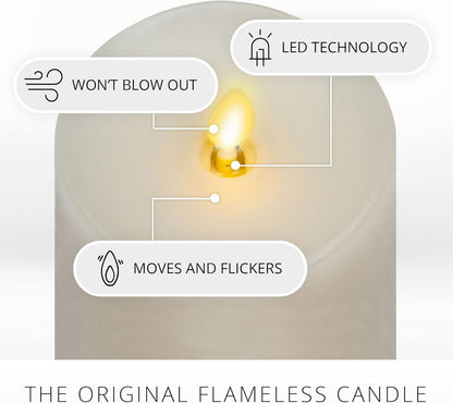 Luminara Flameless Indoor Moving Flame LED Candle for Decoration, Set of 3 (Like New)