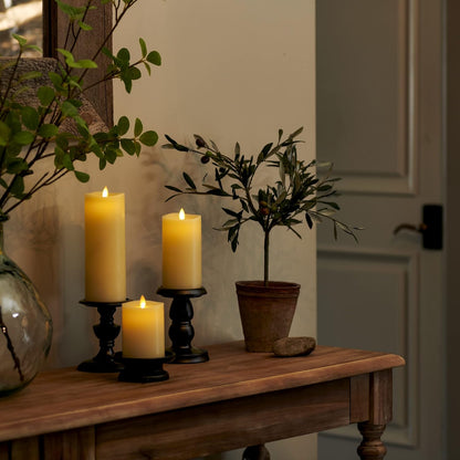 Luminara Realistic Battery Operated Flameless Pillar Candles, Moving Flame (Used)