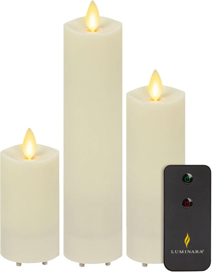Luminara Flameless LED Moving Flame Pillar Candle for Outdoor & Indoor - 6 Watts (Like New)