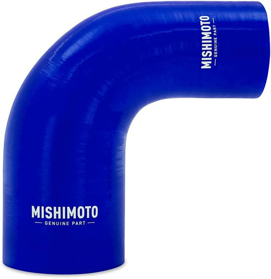 Mishimoto MMCP-R90-2530BL Blue Silicone 90-Degree Transition Coupler, 2.50-3.00" (New)