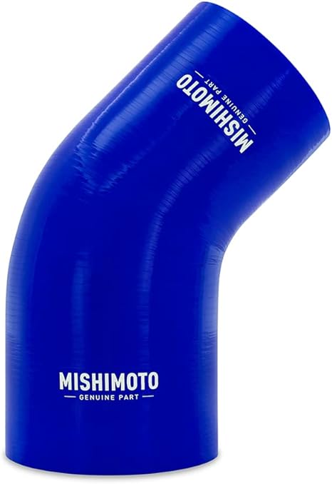 Mishimoto MMCP-R45-30375BL 45° Silicone Transition Coupler, 3.00" to 3.75", Blue (New)