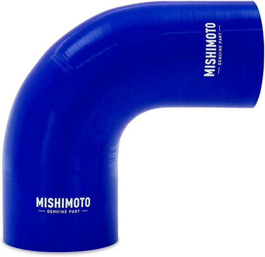 Mishimoto MMCPR9030375BL Blue Silicone 90-Degree Transition Coupler, 3.00"-3.75" (New)