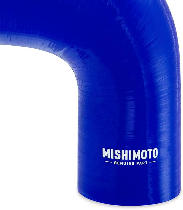 Mishimoto MMCPR9030375BL Blue Silicone 90-Degree Transition Coupler, 3.00"-3.75" (New)
