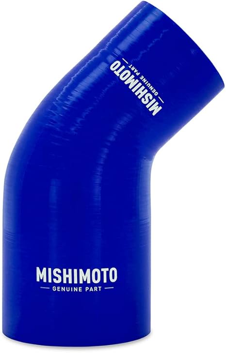 Mishimoto MMCP-R45-2535BL 45° Silicone Transition Coupler, 2.50" to 3.50", Blue (New)