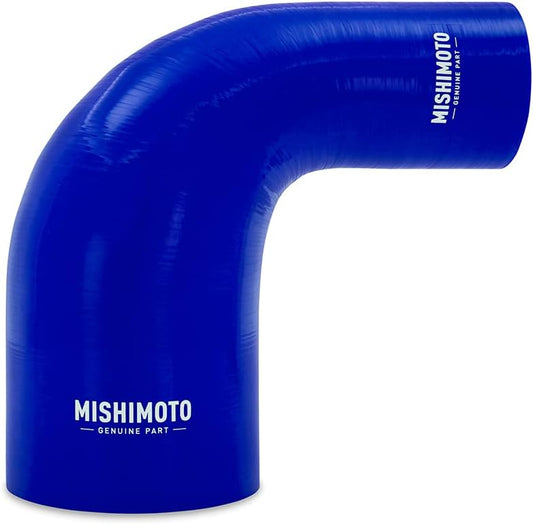 Mishimoto MMCP-R90-2540BL Blue Silicone 90-Degree Transition Coupler, 2.50-4.00" (New)
