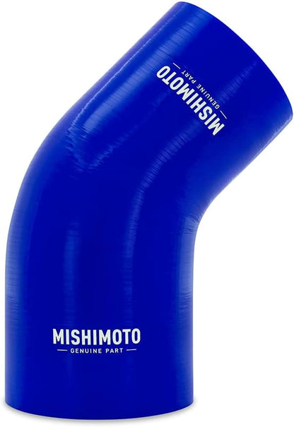 Mishimoto MMCP-R45-3040BL Blue Silicone 45-Degree Transition Coupler, 3.00-4.00" (New)