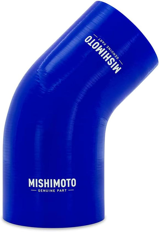 Mishimoto MMCP-R45-3040BL Blue Silicone 45-Degree Transition Coupler, 3.00-4.00" (New)