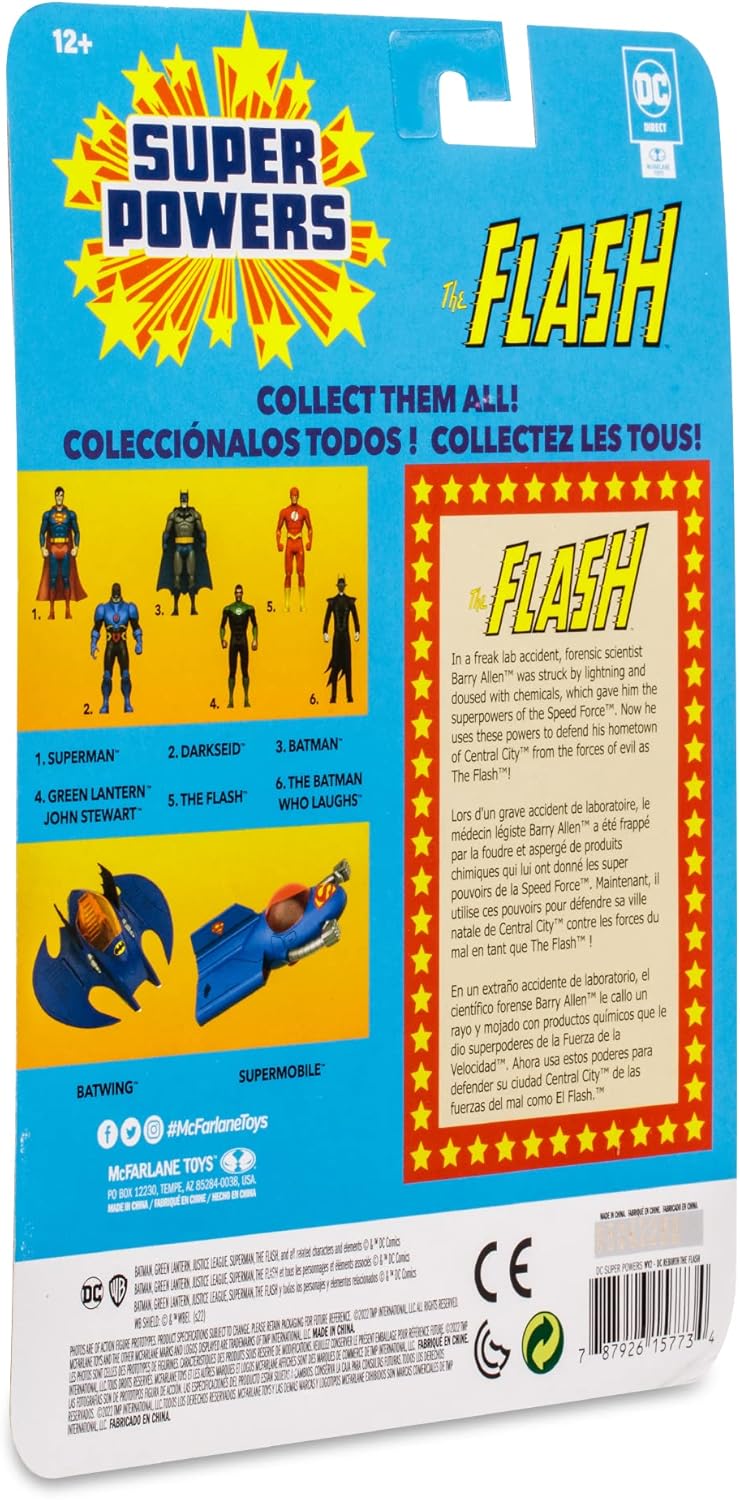 McFarlane Toys DC Super Powers The Flash Retro Collectible Action Figure (Like New)