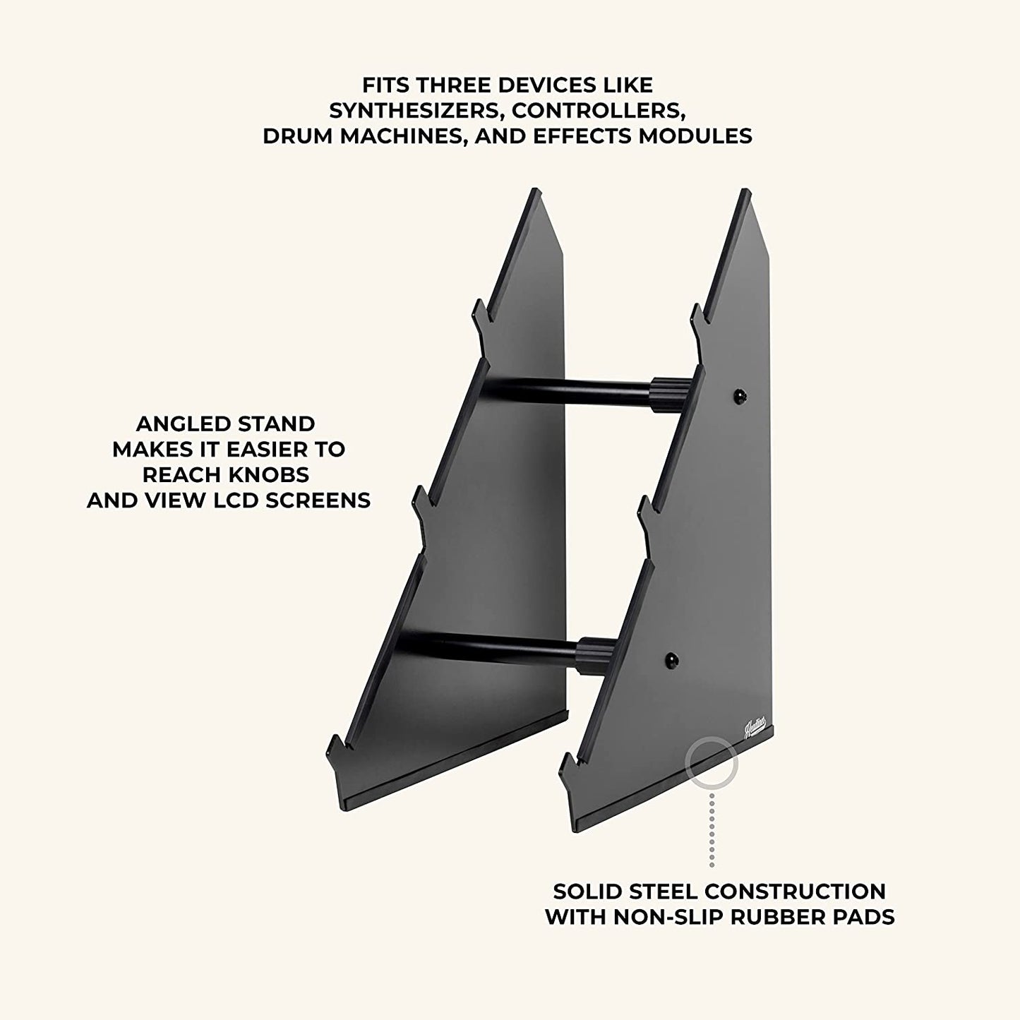 Headliner Los Angeles HL22053 3-Tier Desktop Synth Angled Stand - Black (Used)