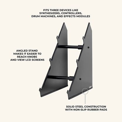 Headliner Los Angeles HL22053 3-Tier Desktop Synth Angled Stand - Black (Used)