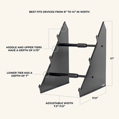 Headliner Los Angeles HL22053 3-Tier Desktop Synth Angled Stand - Black (Used)