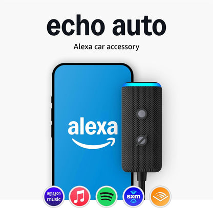 Amazon Echo Auto (2nd Gen) Hands-Free Alexa Car Accessory, Newest, Voice Control (Like New)