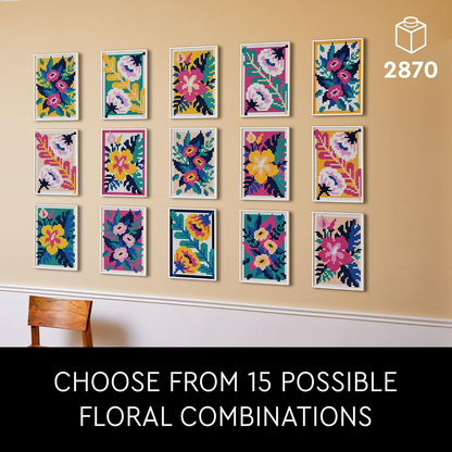 LEGO 3in1 Flower Pictures Wall Art Decoration Building Set for Adults, Men/Women (Like New)