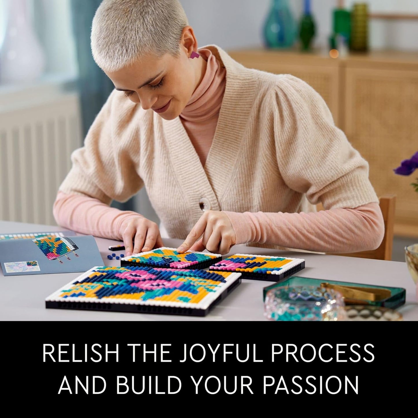 LEGO 3in1 Flower Pictures Wall Art Decoration Building Set for Adults, Men/Women (Like New)