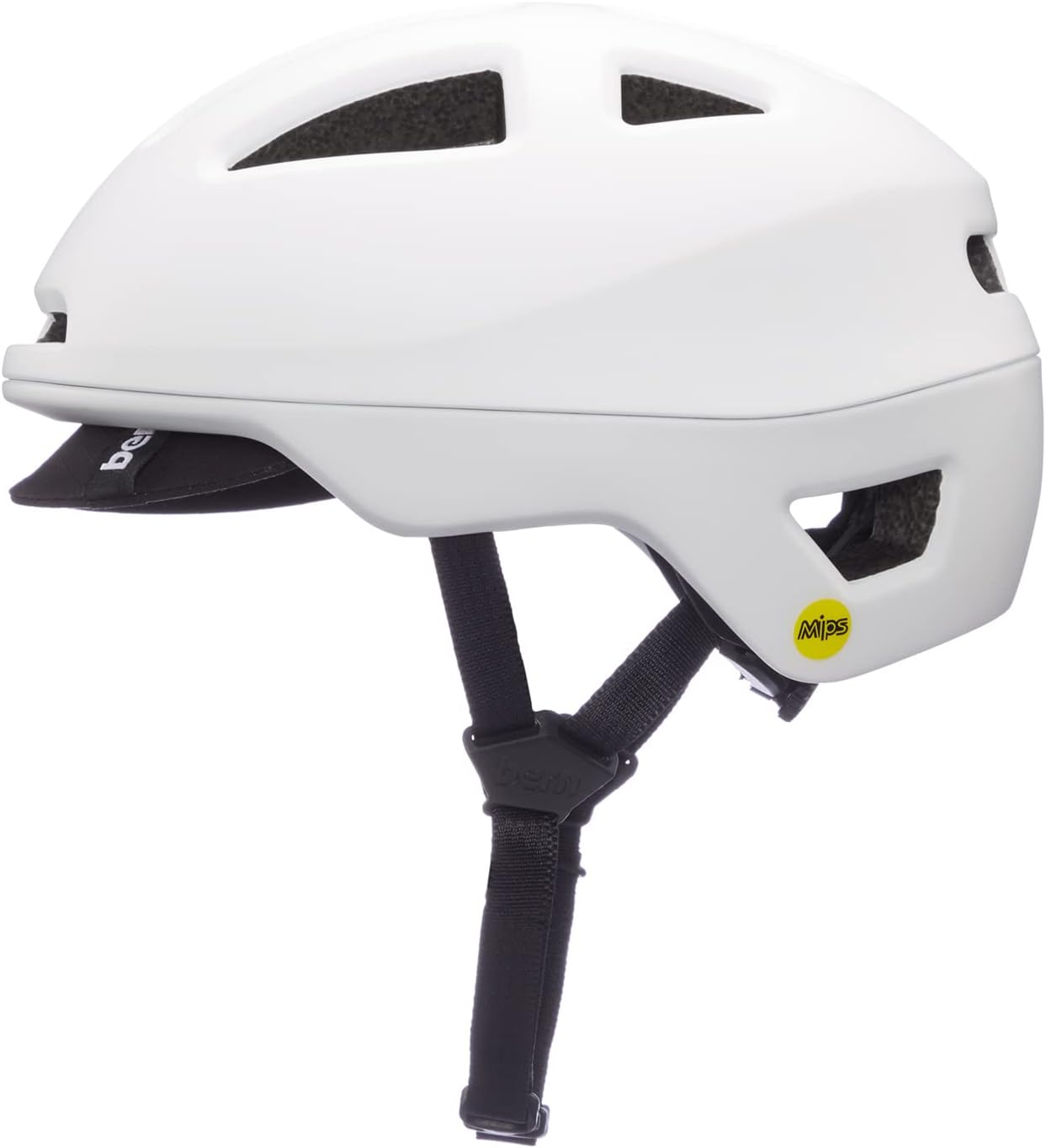 BERN Major Compass Dial-Adjusted Adult Bicycle Helmet, MIPS Matte White, Medium (Used)