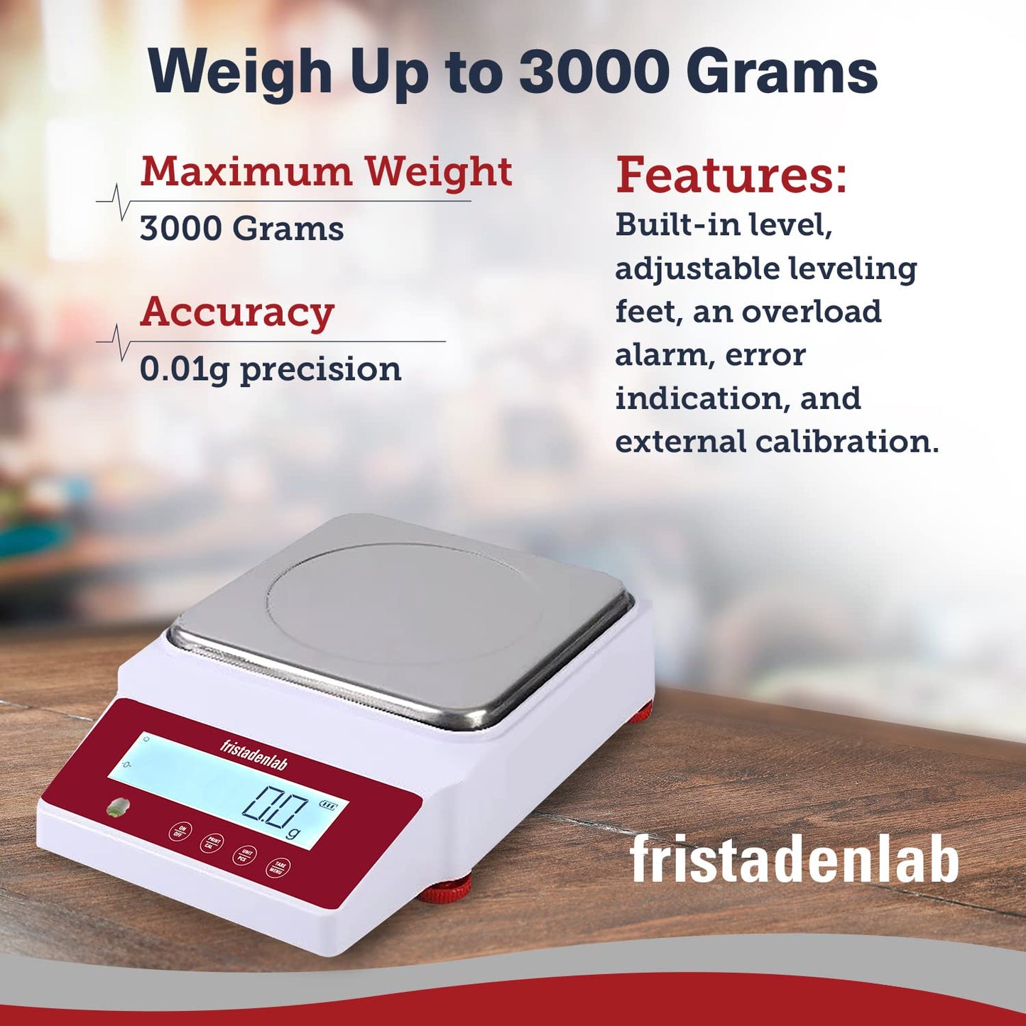 Fristaden Lab Digital Analytical Balance for Laboratory and Educational Task (New)