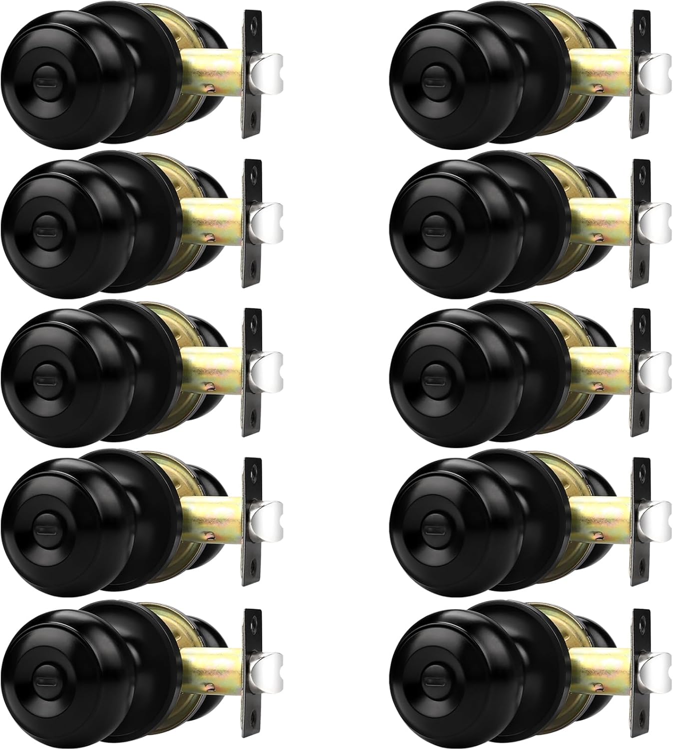 Probrico Interior Privacy Door Knobs with Round Ball for Bedroom/Bathroom (Like New)
