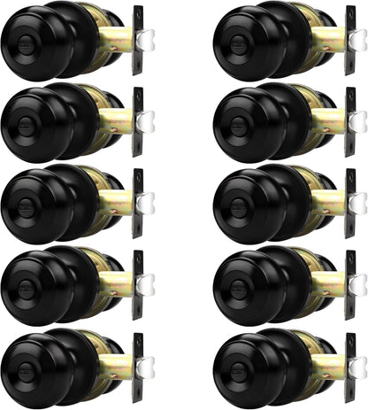 Probrico Interior Privacy Door Knobs with Round Ball for Bedroom/Bathroom (Like New)