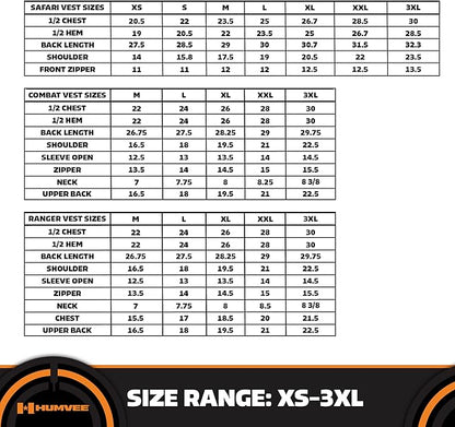 Campco Humvee Photography Safari Or Travel Vest, Cotton for Men and Women, Khaki (Like New)